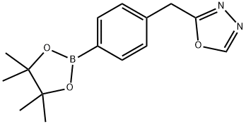 2-{[4-(四甲基-1,3,2-二噁硼烷-2-基)苯基]甲基}-1,3,4-噁二唑, 2096339-94-3, 结构式