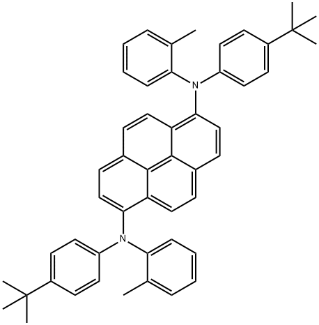 1,6-Pyrenediamine, N1,N6-bis[4-(1,1-dimethylethyl)phenyl]-N1,N6-bis(2-methylphenyl)- Structure