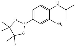 1,2-Benzenediamine, N1-(1-methylethyl)-4-(4,4,5,5-tetramethyl-1,3,2-dioxaborolan-2-yl)- Structure