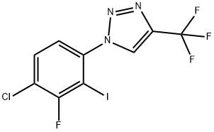 1-(4-chloro-3-fluoro-2-iodophenyl)-4-(trifluoromethyl)-1H-1,2,3-triazole Structure