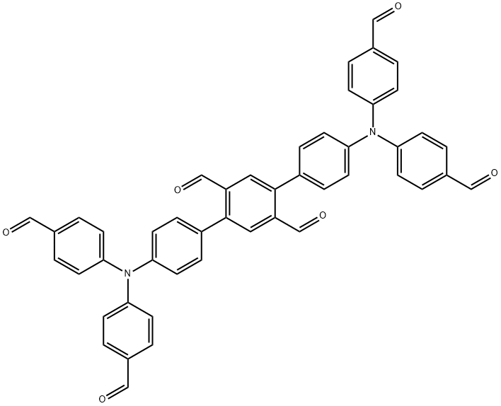 [1,1':4',1''-Terphenyl]-2',5'-dicarboxaldehyde,4,4''-bis[bis(4-formylphenyl) amino,2097132-15-3,结构式
