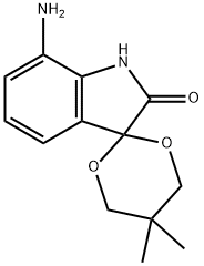 5,5-二甲基-7'-氨基螺[[1,3]二氧六环-2,3'-吲哚啉]-2'-酮,2097800-23-0,结构式