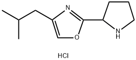 4-(2-甲基丙基)-2-(吡咯烷-2-基)-1,3-噁唑二盐酸盐, 2097932-71-1, 结构式