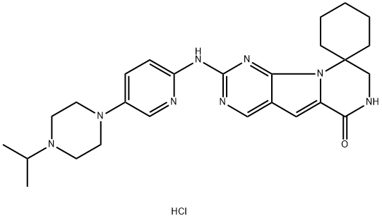 LEROCICLIB HCL ; G1T38 DIHYDROCHLORIDE ; G1T 38 DIHYDROCHLORIDE 结构式