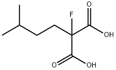 Propanedioic acid, 2-fluoro-2-(3-methylbutyl)- Structure