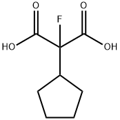 2-环戊基-2-氟丙二酸,2098051-78-4,结构式