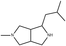 Pyrrolo[3,4-c]pyrrole, octahydro-5-methyl-1-(2-methylpropyl)- 结构式
