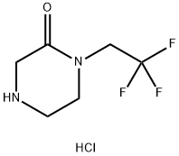 2-Piperazinone, 1-(2,2,2-trifluoroethyl)-, hydrochloride (1:1) Structure