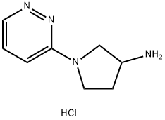 3-Pyrrolidinamine, 1-(3-pyridazinyl)-, hydrochloride (1:2) 结构式