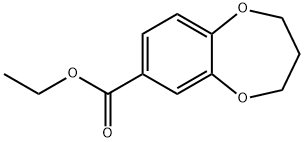 ethyl 3,4-dihydro-2H-benzo[b]1,4-dioxepine-7-carboxylate Struktur
