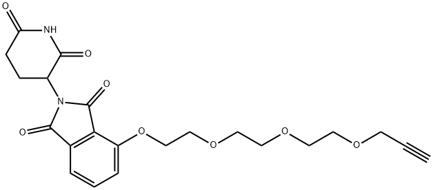 沙利度胺-O-三聚乙二醇-炔, 2098799-76-7, 结构式