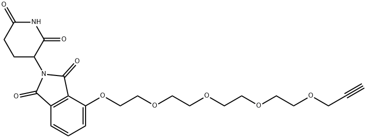 Thalidomide-O-PEG4-Propargyl, 2098799-77-8, 结构式