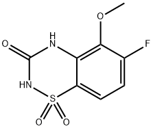 6-氟-5-甲氧基-2H-苯并[E][1,2,4]噻二嗪-3(4H)-酮1,1-二氧化物 结构式