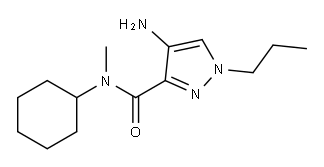 4-amino-N-cyclohexyl-N-methyl-1-propyl-1H-pyrazole-3-carboxamide 结构式