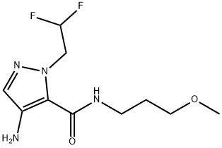 4-amino-1-(2,2-difluoroethyl)-N-(3-methoxypropyl)-1H-pyrazole-5-carboxamide 结构式
