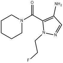 1-(2-fluoroethyl)-5-(piperidin-1-ylcarbonyl)-1H-pyrazol-4-amine Struktur