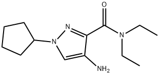 4-amino-1-cyclopentyl-N,N-diethyl-1H-pyrazole-3-carboxamide Structure
