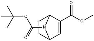 7-(tert-butoxycarbonyl)-7-aza-bicyclo[2.2.1]heptene-2-carboxylic acid methyl ester racemate Structure