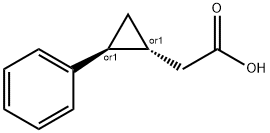 rac-2-[(1R,2S)-2-phenylcyclopropyl]acetic acid, trans Structure