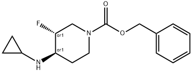 (3S,4S)-苯甲基 4-(环丙基氨基)-3-氟哌啶-1-甲酸基酯, 2102410-60-4, 结构式