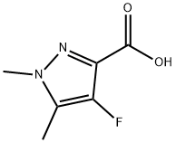 1H-Pyrazole-3-carboxylic acid, 4-fluoro-1,5-dimethyl- 结构式