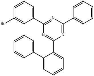 2-([1,1'-biphenyl]-2-yl)-4-(3-bromophenyl)-6-phenyl-1,3,5-triazine 结构式