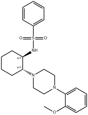 Benzenesulfonamide, N-[(1R,2R)-2-[4-(2-methoxyphenyl)-1-piperazinyl]cyclohexyl]-, rel-|REL-N-((1R,2R)-2-(4-(2-甲氧基苯基)哌嗪-1-基)环己基)苯磺酰胺