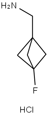 (3-fluoro-1-bicyclo[1.1.1]pentanyl)methanamine hydrochloride Structure