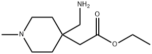 Ethyl 2-(4-(aminomethyl)-1-methylpiperidin-4-yl)acetate Structure