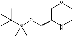 (3S)-3-[(1,1-二甲基乙基)二甲基甲硅烷基]氧基]甲基]吗啉 结构式