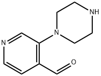 4-Pyridinecarboxaldehyde, 3-(1-piperazinyl)- Structure
