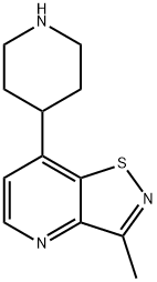 Isothiazolo[4,5-b]pyridine, 3-methyl-7-(4-piperidinyl)- 结构式