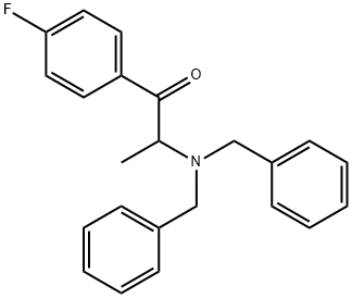 2-(DIBENZYLAMINO)-1-(4-FLUOROPHENYL)PROPAN-1-ONE 结构式