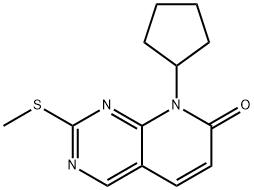 Pyrido[2,3-d]pyrimidin-7(8H)-one, 8-cyclopentyl-2-(methylthio)- Structure
