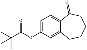 5-氧代-6,7,8,9-四氢-5H-苯并[7]环戊-2-基新戊酸酯 结构式