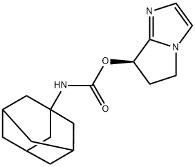 Carbamic acid, N-tricyclo[3.3.1.13,7]dec-1-yl-, (7R)-6,7-dihydro-5H-pyrrolo[1,2-a]imidazol-7-yl ester 化学構造式