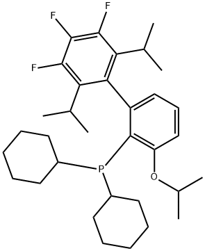 Phosphine, dicyclohexyl[3',4',5'-trifluoro-3-(1-methylethoxy)-2',6'-bis(1-methylethyl)[1,1'-biphenyl]-2-yl]-|2-(二环己基膦)-3-异丙氧基-2',6'-二异丙基-3',4',5'-三氟基-1,1'-联苯