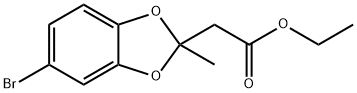 ethyl 2-(5-bromo-2-methylbenzo[d][1,3]dioxol-2-yl)acetate 结构式