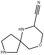 9-Oxa-2,6-diazaspiro[4.5]decane-7-carbonitrile 结构式