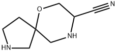 6-Oxa-2,9-diazaspiro[4.5]decane-8-carbonitrile 结构式