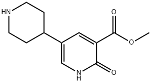 3-Pyridinecarboxylic acid, 1,2-dihydro-2-oxo-5-(4-piperidinyl)-, methyl ester 结构式