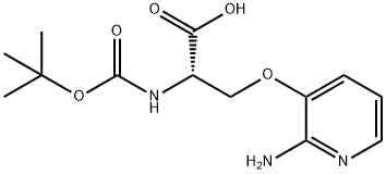 L-Serine, O-(2-amino-3-pyridinyl)-N-[(1,1-dimethylethoxy)carbonyl]- 结构式