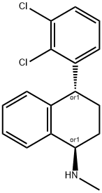 1-Naphthalenamine, 4-(2,3-dichlorophenyl)-1,2,3,4-tetrahydro-N-methyl-, (1R,4R)-rel- Structure