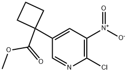 1-(6-氯-5-硝基-3-吡啶基)环丁烷甲酸甲酯, 2125457-86-3, 结构式