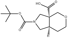 RAC-(3AR,7AR)-2-[(TERT-BUTOXY)CARBONYL]-OCTAHYDROPYRANO[3,4-C]PYRROLE-3A-CARBOXYLIC ACID, TRANS, 2126143-05-1, 结构式