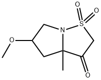 5-methoxy-3a-methyl-hexahydro-1lambda6-pyrrolo[1,2-b][1,2]thiazole-1,1,3-trione, Mixture of diastereomers 结构式