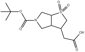 2-{5-[(TERT-BUTOXY)CARBONYL]-1,1-DIOXO-HEXAHYDRO-2H-1LAMBDA6-THIENO[2,3-C]PYRROL-3-YL}ACETIC ACID 结构式