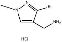 (3-bromo-1-methyl-1H-pyrazol-4-yl)methanamine hydrochloride Struktur