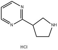2-(pyrrolidin-3-yl)pyrimidine dihydrochloride 结构式
