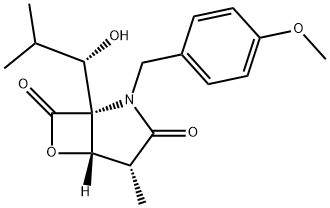 6-Oxa-2-azabicyclo[3.2.0]heptane-3,7-dione, 1-[(1S)-1-hydroxy-2-methylpropyl]-2-[(4-methoxyphenyl)methyl]-4-methyl-, (1R,4R,5S)-